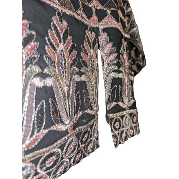 NEW Frank Lyman Gunmetal Blush Cocktail Dress - Picture 6 of 16